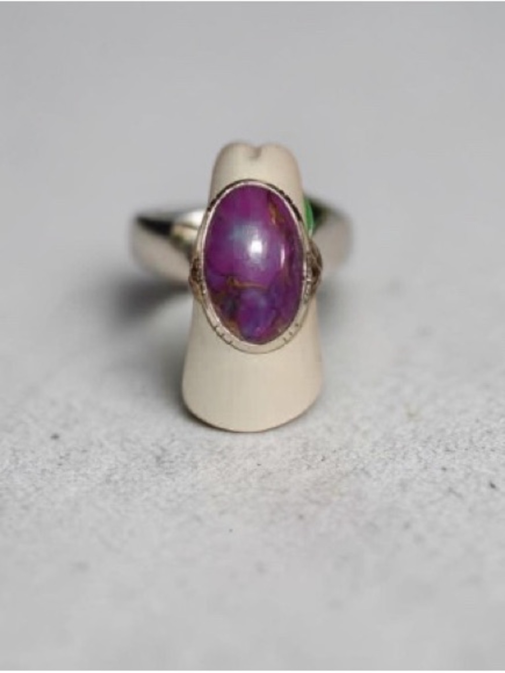 Nice Sterling Silver Oval Purple Mohave Turquoise Ring